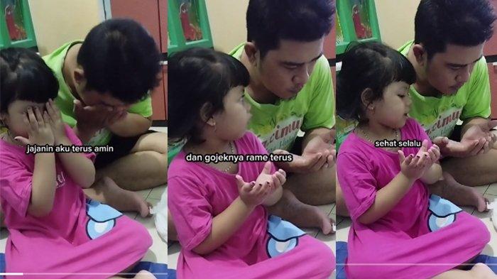 Chanda berdoa bersama Ifan dalam rangka merayakan ulang tahun sang ayah