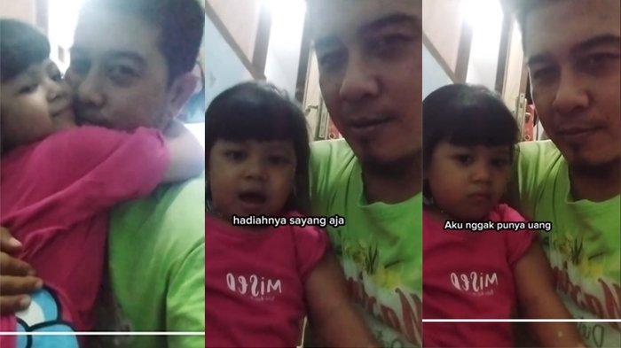Chanda memeluk ayahnya sebagai pengganti kado ulang tahun