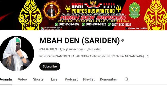 Channel Youtube Samsudin Mbah Den (SARIDEN)