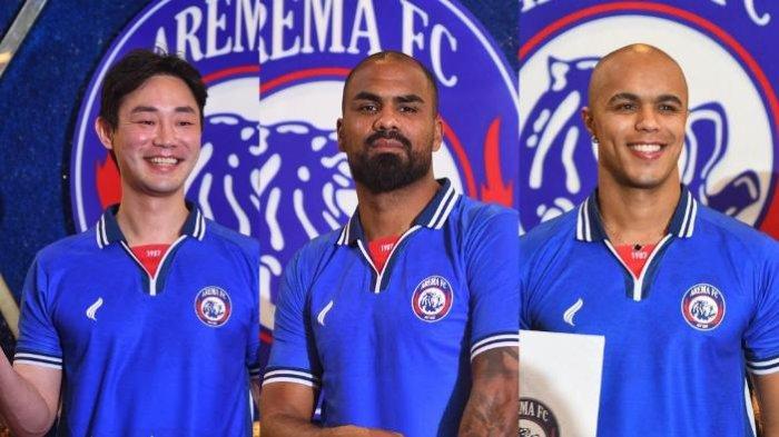 Choi Bo-kyung, Thales Lira, dan Wiliam Marcilio resmi diperkenalkan Arema FC sebagai pemain asing baru, Senin (1/7/2024).