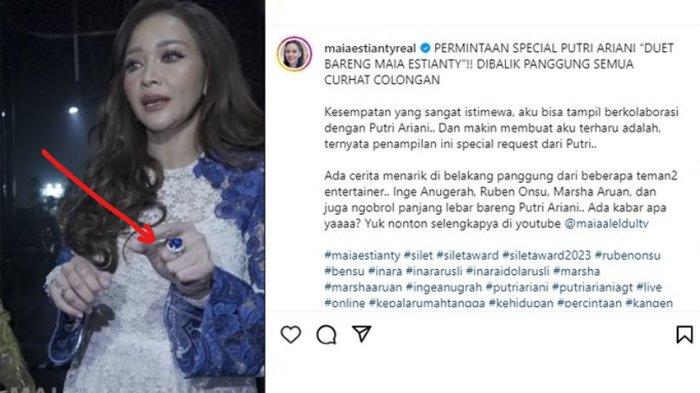 Cincin berlian Maia Estianty yang membuat salah fokus
