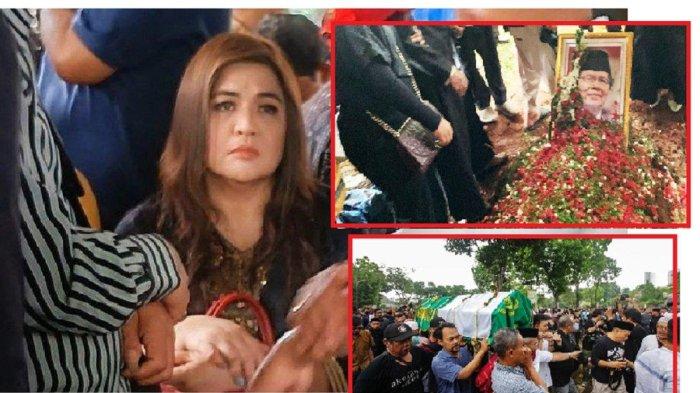 Cornelia Agatha menangis di pemakaman ekonom Rizal Ramli TPU Jeruk Purut
