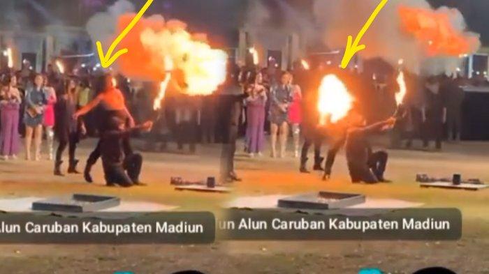 Detik-detik atraksi Limbad di Madiun mengakibatkan kecelakaan 1