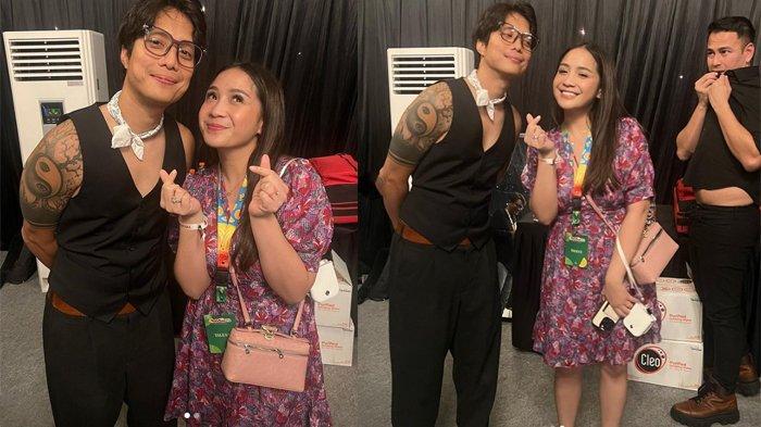 Dikta saat foto bareng Nagita Slavina dan Raffi Ahmad dicueki
