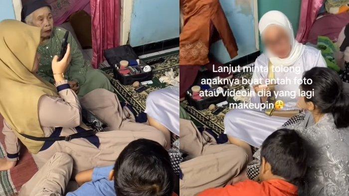 Emak-emak baju putih pakai alat make up MUA pengantin tanpa izin 3