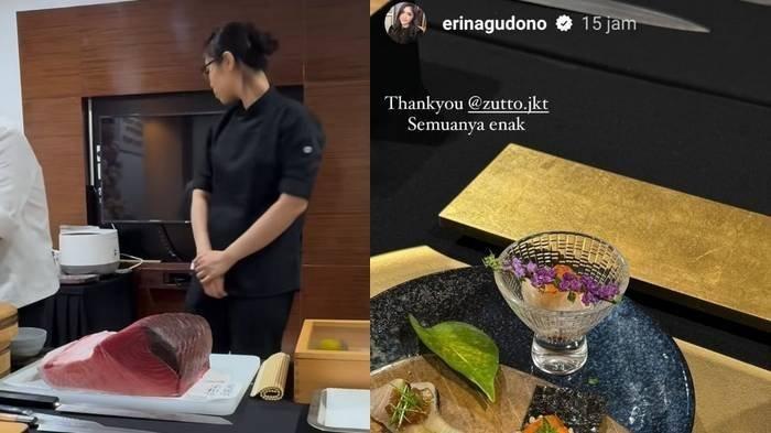  Erina Gudono makan omakase dari chef restoran Jepang di Jakarta.