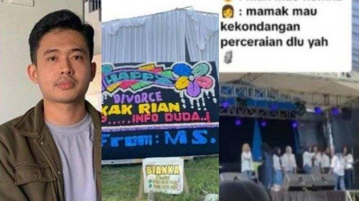 Fakta-fakta tentang Rian Maulana yang viral menggelar pesta perceraiannya di Pekon Kediri, Kecamatan Gadingrejo, Pringsewu, Lampung pada Minggu (14/7/2024) kemarin. (Tribunnews.com)