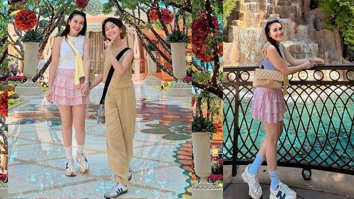 Foto Ayu Ting Ting liburan ke Amerika bersama Bilqis