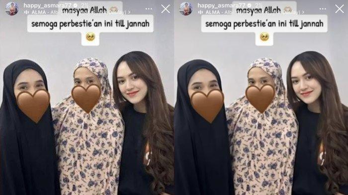 Foto Happy Asmara bersama calon kakak ipar