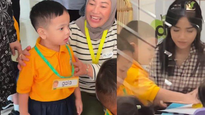 Fuji ikut menemani Gala Sky di hari pertama sekolah