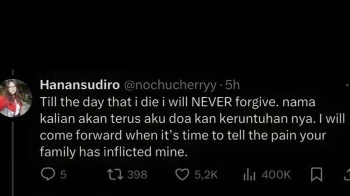 Hanan mendoakan mengutuk dan mendoakan buruk untuk keluarga Raffi Ahmad