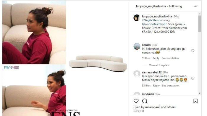 Harga sofa di rumah Nagita Slavina 2