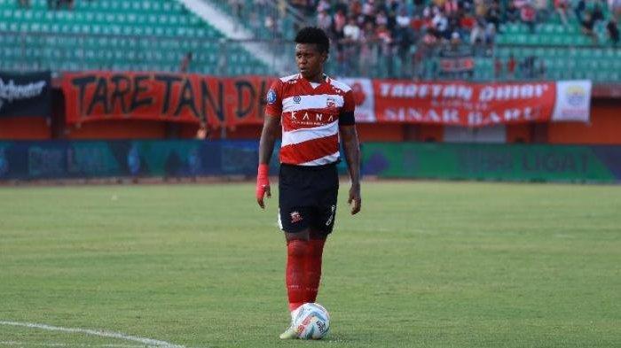 Hugo Gomes dos Santos Silva alias Jaja, pemain Madura United di Liga 1 2023.