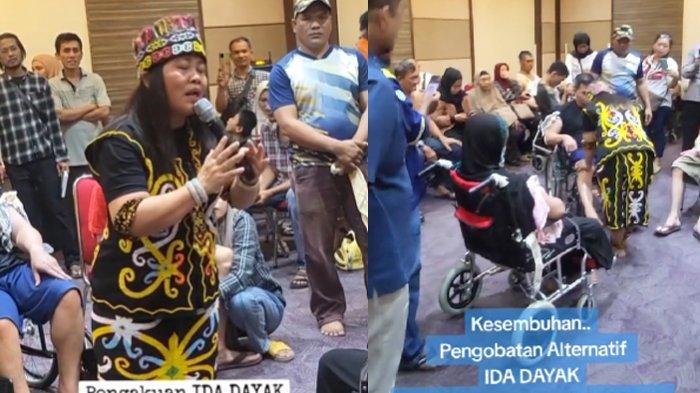 Ida Dayak saat mengobati pasien di Medan