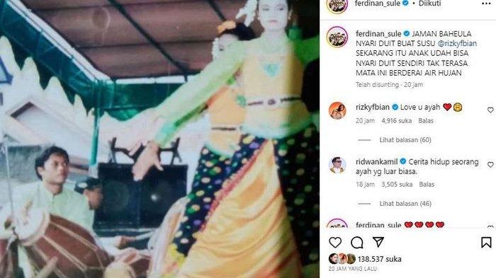 Postingan Sule kenang masa lalu saat masih bersama mendiang Lina Jubaedah
 