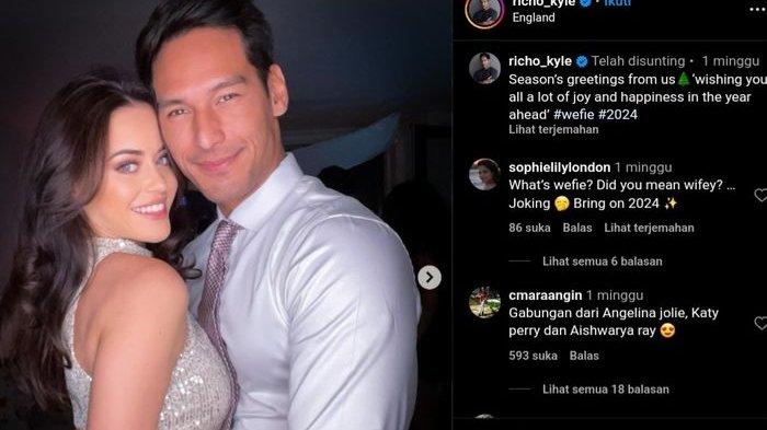 Postingan Richard Kyle bersama kekasih barunya
 