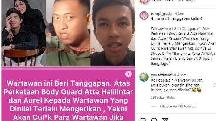 Postingan akun @rumpi_gosip
 