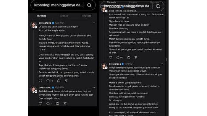 Isi Curhatan Bro Jabro Sebelum Meninggal, Sang Selebgram Nelangsa Saat Sakit Keluarga Kurang Peduli