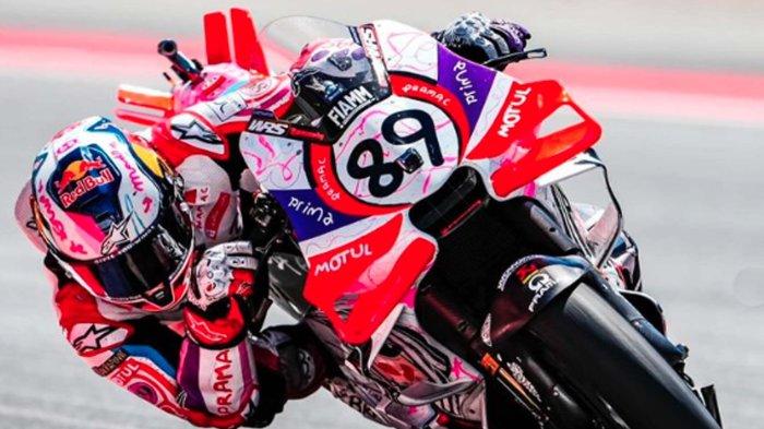 Jorge Martin dengan Motor Ducati edisi khusus. Penampilannya di MotoGP Belanda 2024 akan jadi sorotan setelah ia terdepak dari tim Ducati untuk musim 2025