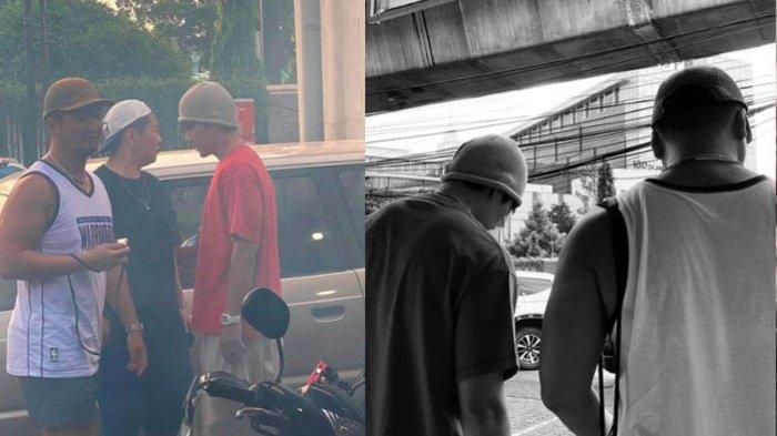 Ji Chang Wook di tengah jalan Jakarta dan mendatangi warung sate