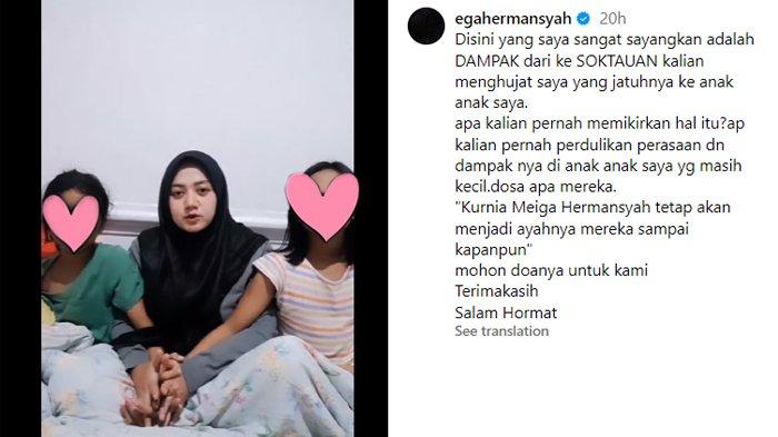 Kedua anak Kurnia Meiga bersama Azhiera