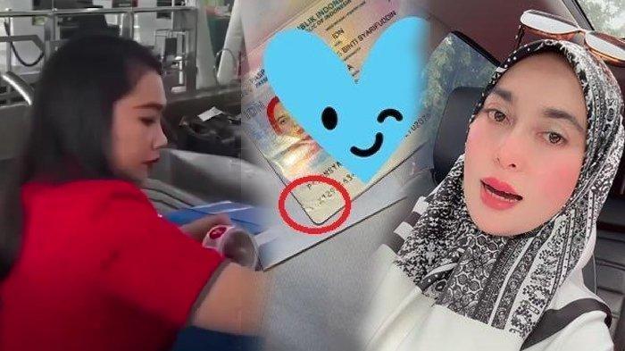 Cut Melisa (pojok kanan) selebgram viral ngamuk paspor lecet (tengah) batal terbang, hardik petugas check-in (pojok kiri) setelah imigrasi mengizinkan.