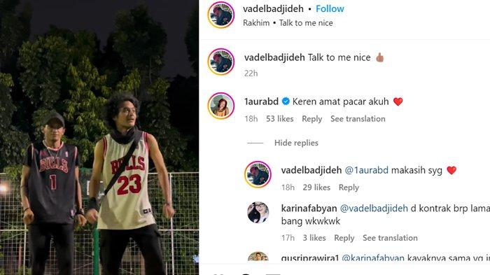 Komentar Lolly mengaku sebagai pacar Vadel di Instagram