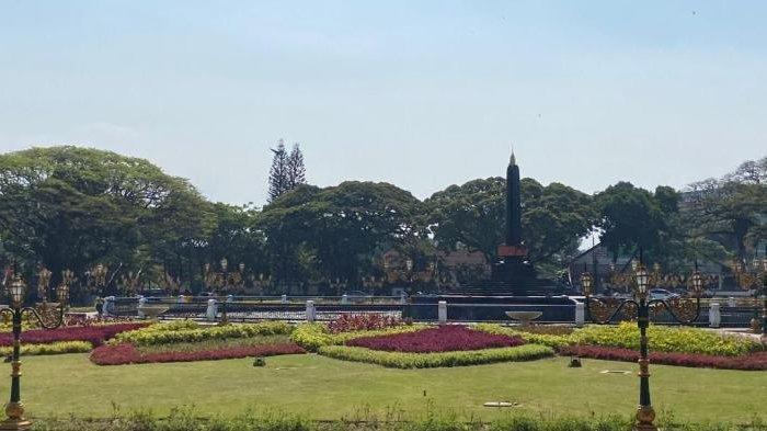 Kondisi Alun-Alun Tugu Kota Malang, Senin (12/8/2024).