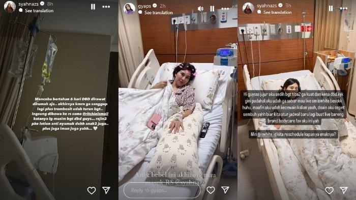 Kondisi Syahnaz Sadiqah yang terbaring di rumah sakit