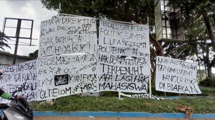 Kondisi di kampus Politeknik Kota Malang (Poltekom), Senin (20/11/2023).