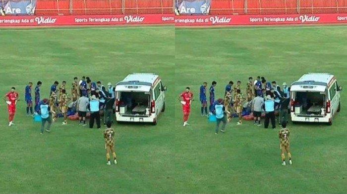Kondisi di lapangan saat Julian Guevara pingsan