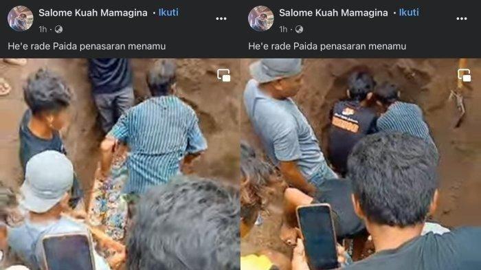 Kondisi kuburan Ahmad di Bima saat dibongkar warga