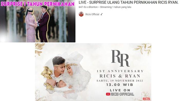 Konten anniversary pernikahan Ria Ricis dan Teuku Ryan