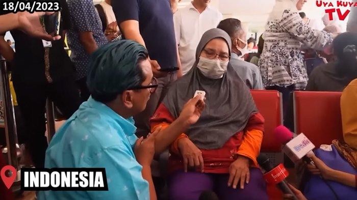 Liana saat bertemu Uya Kuya setelah dipulangkan ke Indonesia