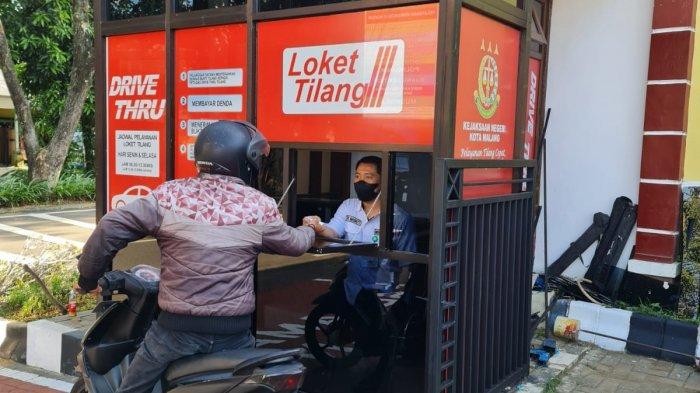 Loket pembayaran tilang drive thru Kejari Kota Malang yang akan diresmikan pada Senin (20/6/2022) mendatang.