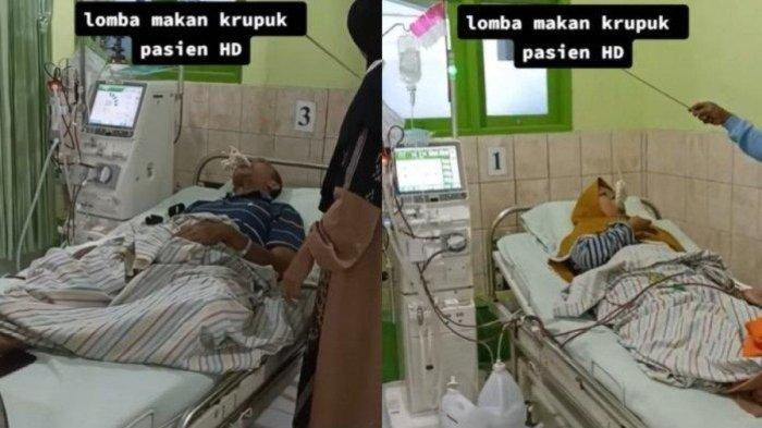 Lomba makan kerupuk pasien Rumah Sakit sambut HUT RI.