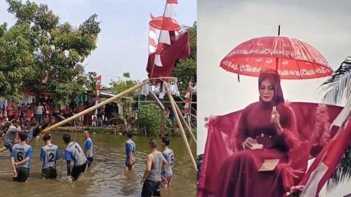  Lomba panjat pinang berhadiah 'janda' viral di media sosial