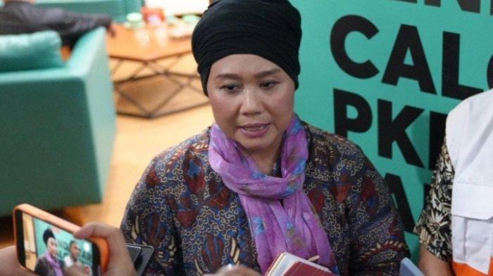 Luluk Nur Hamidah saat ditemui awak media di kantor DPW PKB Jatim, Selasa (8/10/24).