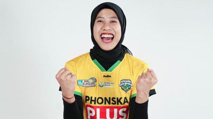MEGAWATI GABUNG PETROKIMIA - Potret Megawati Hangestri Pertiwi resmi memperkuat Gresik Petrokimia Pupuk Indonesia (GPPI) di Final Four Proliga 2025.