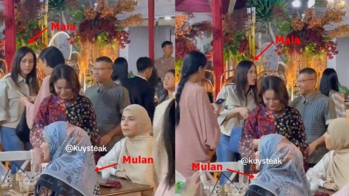 Maia Estianty dan Mulan Jameela hampir berpapasan di acara ultah Anang Hermansyah