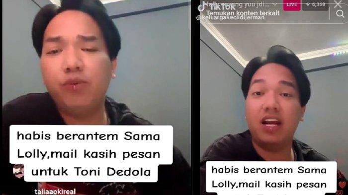 Mail Syahputra saat live Instagram membahas Lolly dan Nikita Mirzani