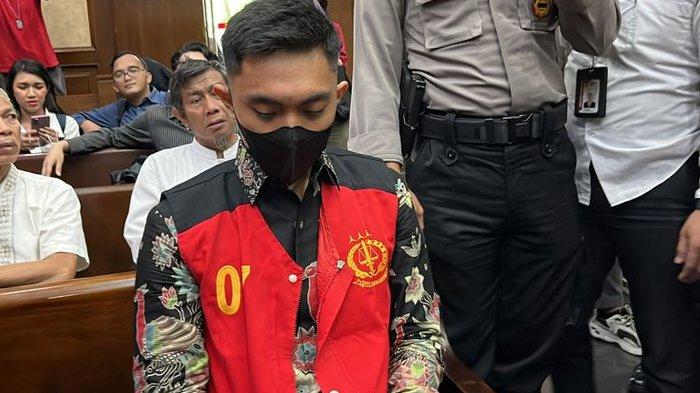 Mario Dandy di ruang sidang Pengadilan Tindak Pidana Korupsi (Tipikor)