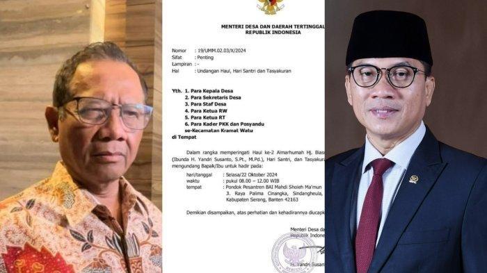 Mendes PDT Pakai Kop Kementerian untuk Acara Haul Emak