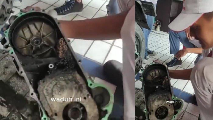 Mesin motor jadi saran tawon setelah dibuka seorang mekanik viral