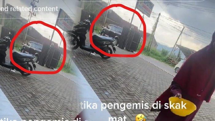 Mobil APV yang terparkir tidak jauh dari lokasi pengemis itu minta-minta