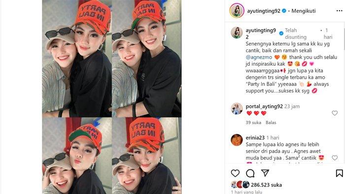 Momen Ayu Ting Ting Ketemu Agnez Mo