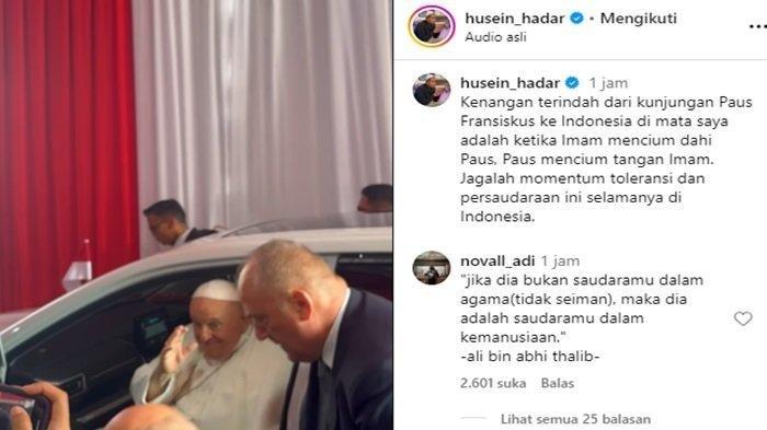 Momen Habib Jafar Temui Paus Fransiskus, Pilih Naik Ojol Saat Tahu Paus Naik Mobil Sederhana