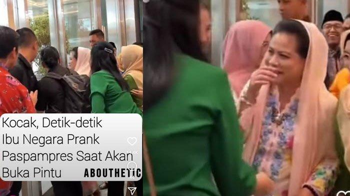 Momen Ibu Iriana Joko Widodo prank Paspampres.