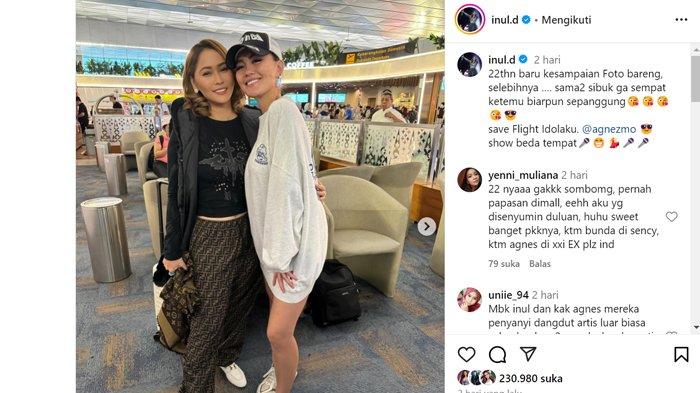 Momen Inul Daratista Ketemu Agnez Mo