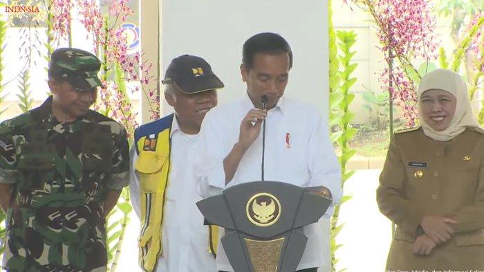 Momen Lucu Presiden Jokowi Sebut Nama Menteri Basuki Saat Kunjungan di Batu, Khofifah Ikut Tertawa